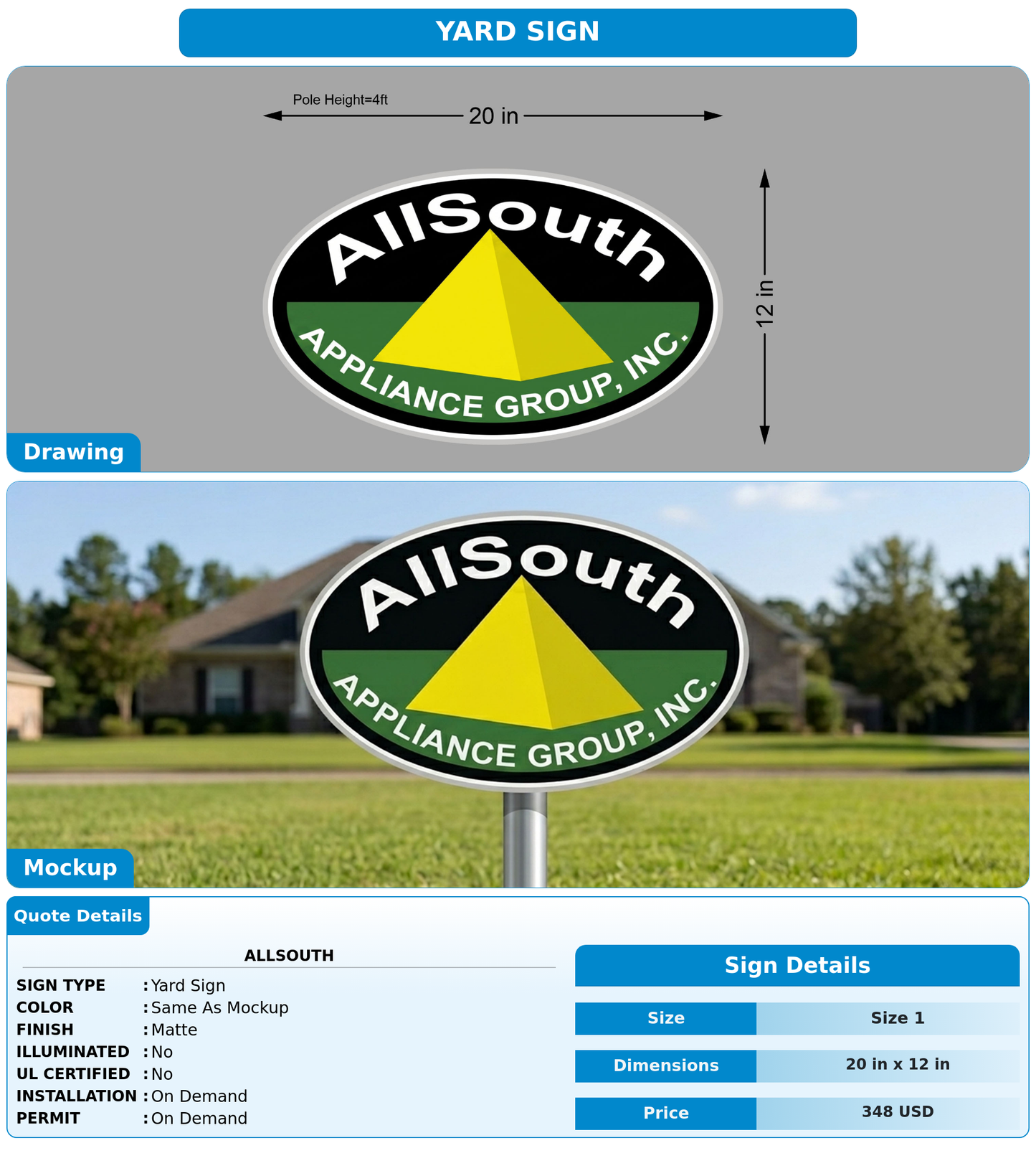 CUSTOM MOCKUP SIGN FOR Allsouth