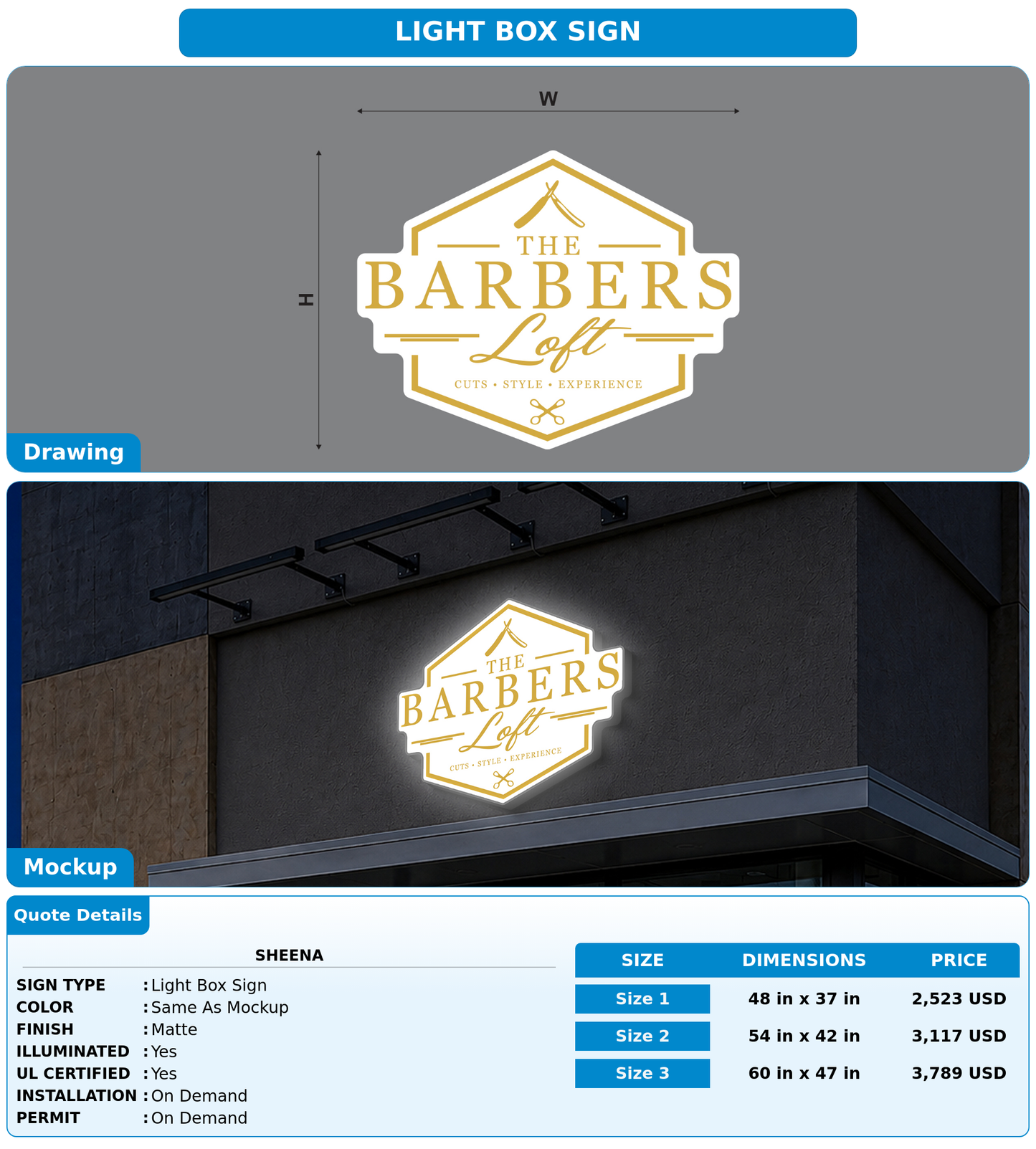 CUSTOM MOCKUP SIGN FOR Sheena