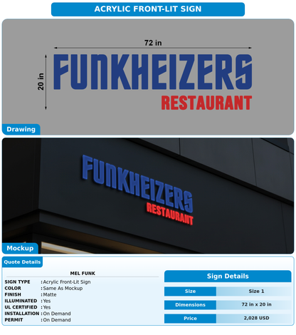 CUSTOM MOCKUP SIGN FOR Mel Funk