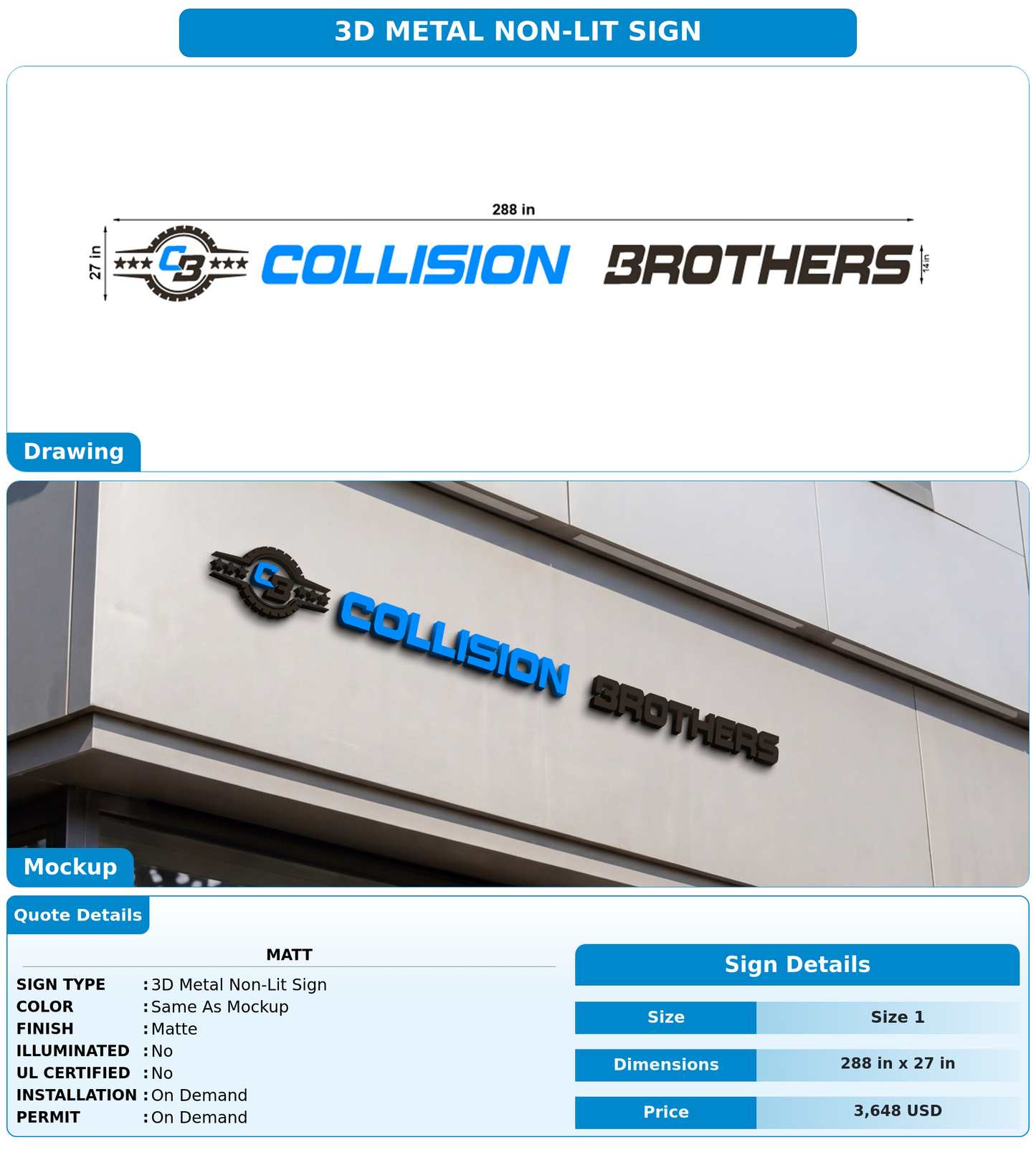 CUSTOM MOCKUP SIGN FOR Matt