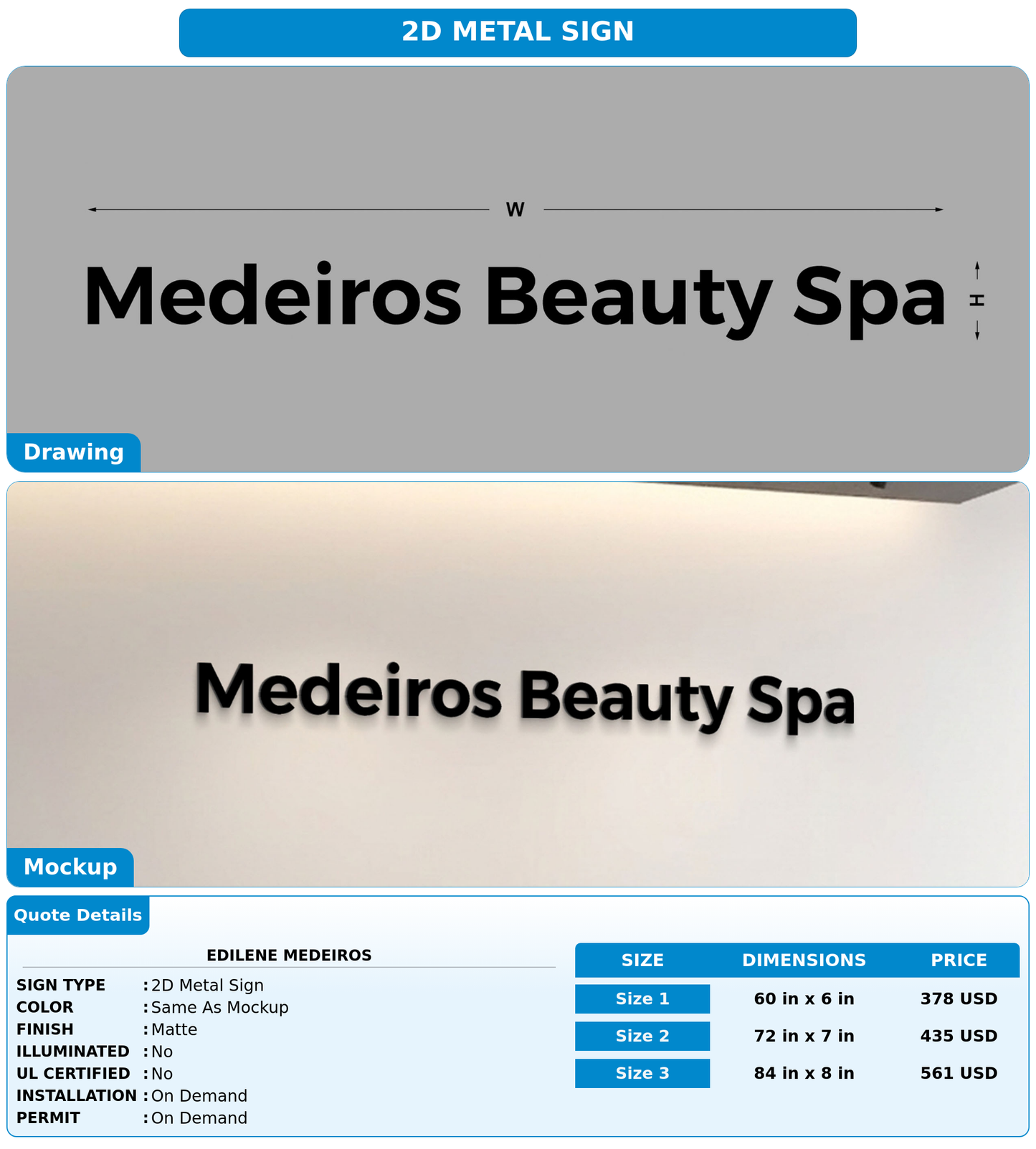 CUSTOM MOCKUP SIGN FOR Edilene Medeiros