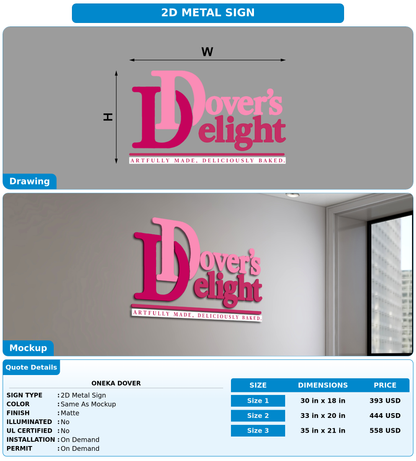 CUSTOM MOCKUP SIGN FOR ONEKA DOVER
