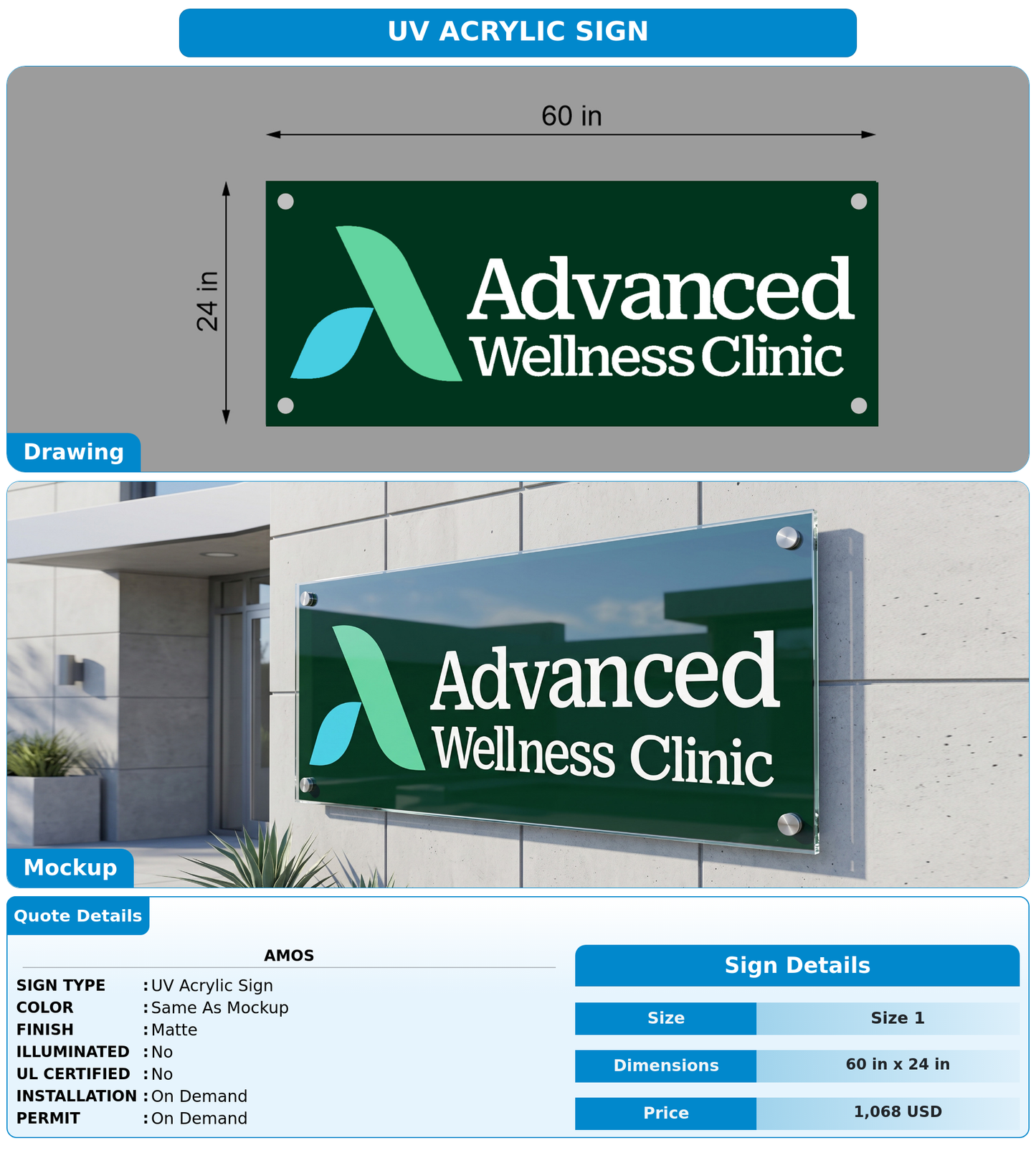 CUSTOM MOCKUP SIGN FOR Amos