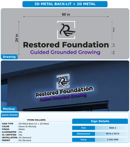 CUSTOM MOCKUP SIGN FOR Yiyoni Williams