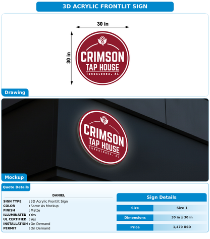 CUSTOM MOCKUP SIGN FOR Daniel