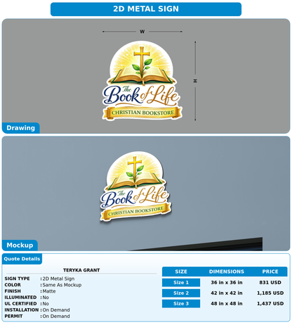 CUSTOM MOCKUP SIGN FOR Teryka Grant