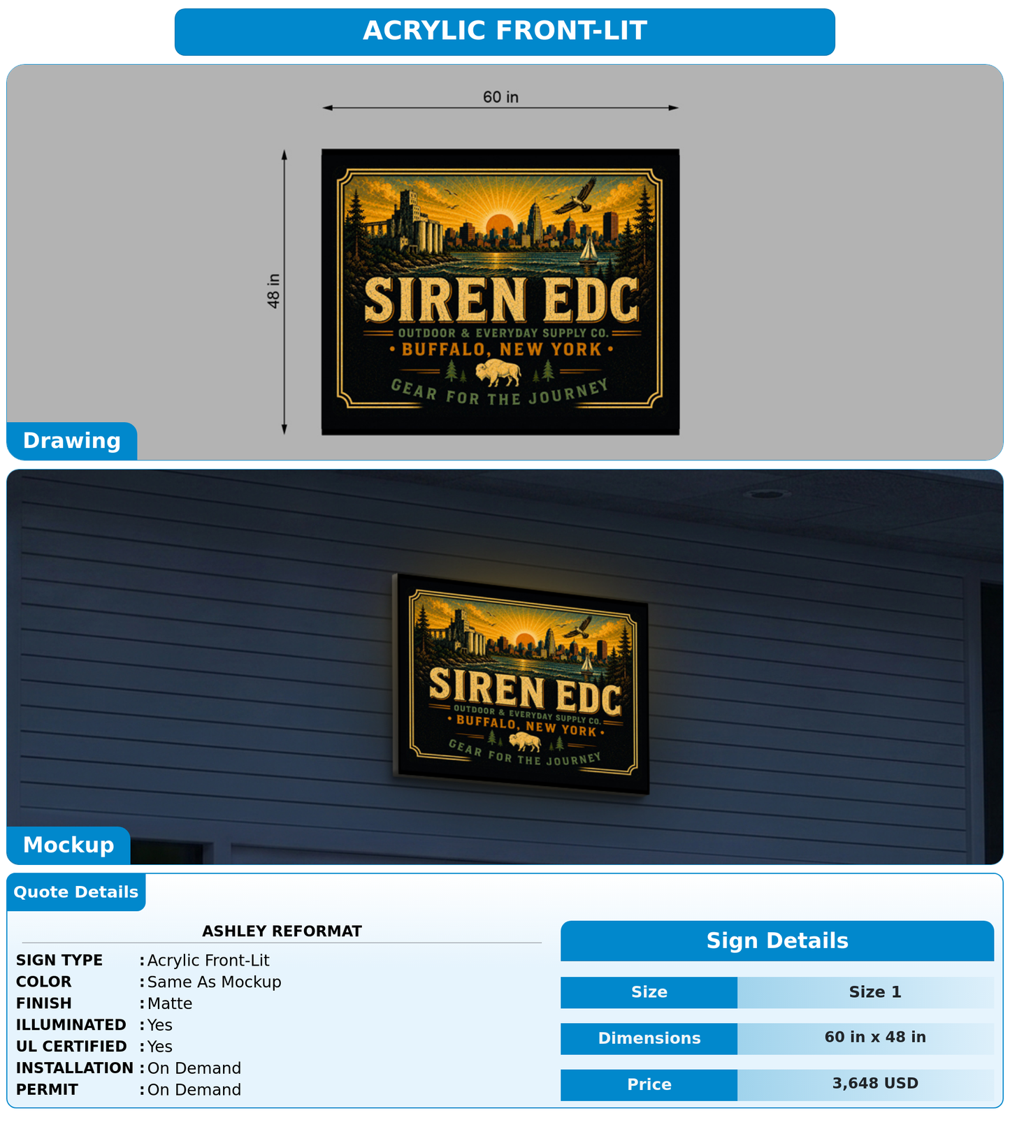 CUSTOM MOCKUP SIGN FOR Ashley Reformat