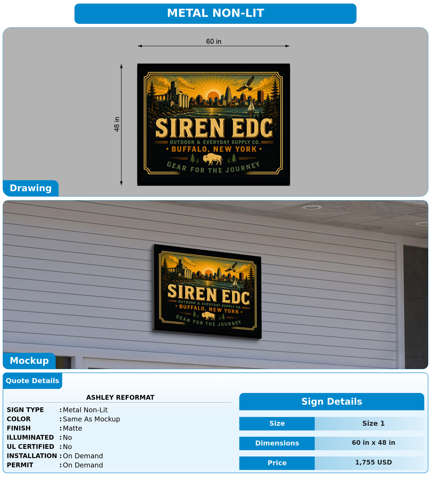 CUSTOM MOCKUP SIGN FOR Ashley Reformat