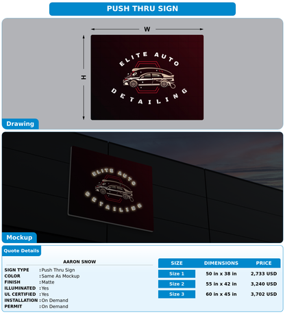 CUSTOM MOCKUP SIGN FOR Aaron snow