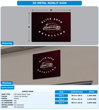 CUSTOM MOCKUP SIGN FOR Aaron snow