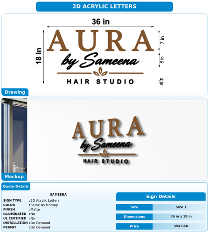CUSTOM MOCKUP SIGN FOR Sameena