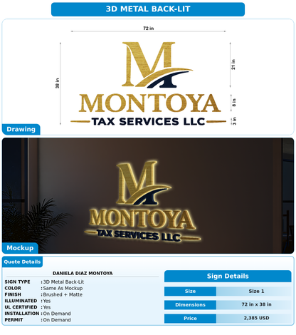 CUSTOM MOCKUP SIGN FOR Daniela Diaz Montoya