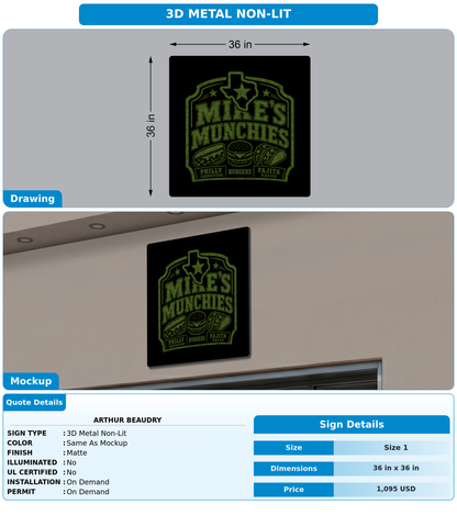 CUSTOM MOCKUP SIGN FOR Arthur Beaudry