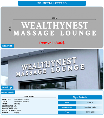 CUSTOM MOCKUP SIGN FOR Lena Wang