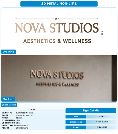 CUSTOM MOCKUP SIGN FOR Alex