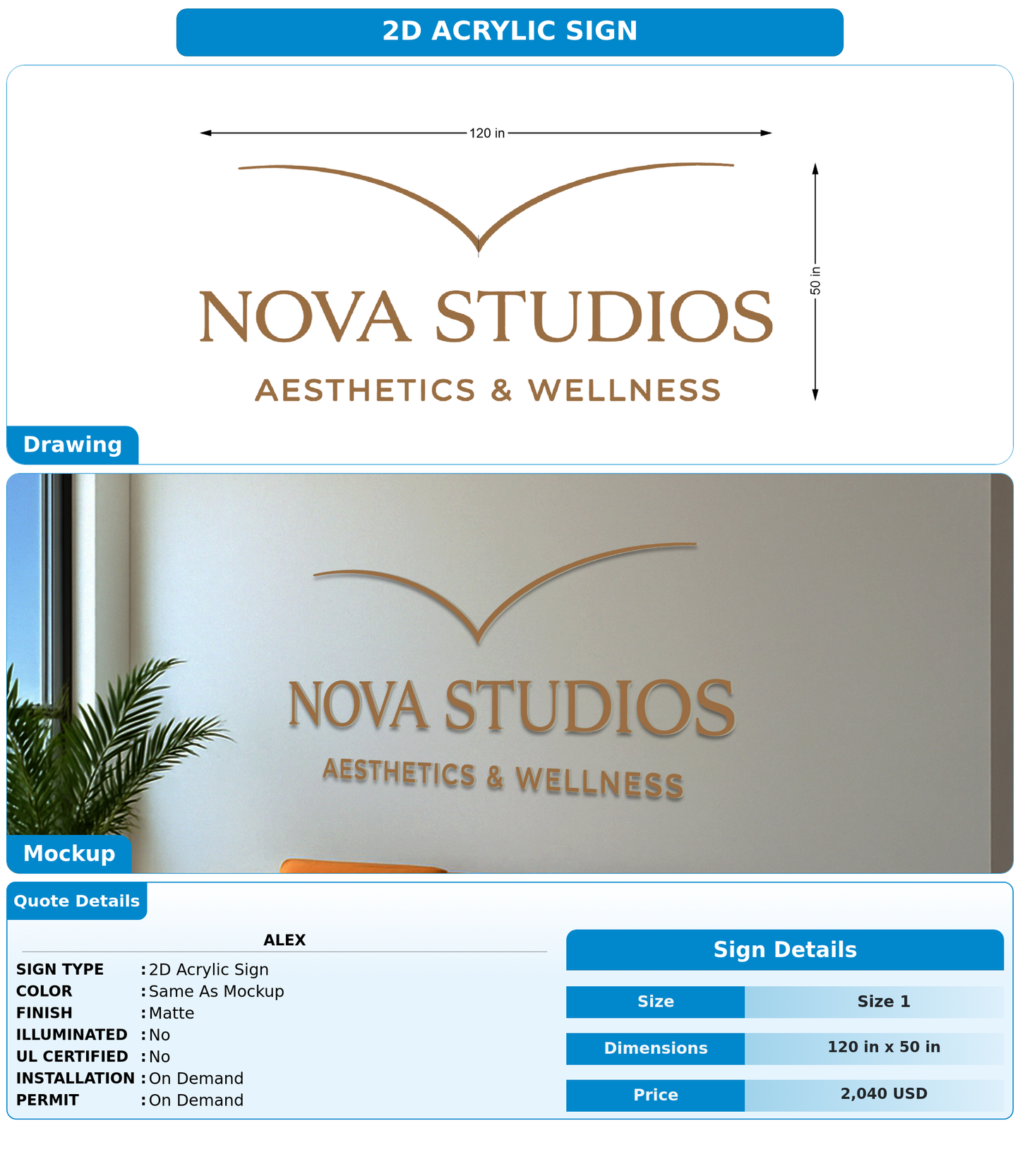 CUSTOM MOCKUP SIGN FOR Alex