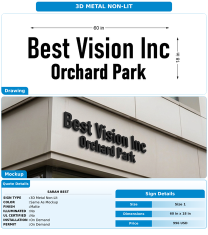CUSTOM MOCKUP SIGN FOR Sarah  Best