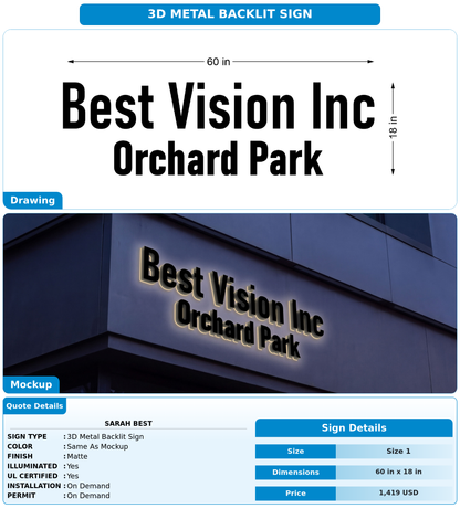 CUSTOM MOCKUP SIGN FOR Sarah  Best