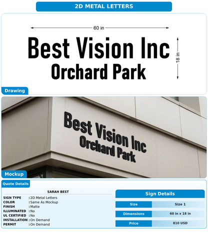 CUSTOM MOCKUP SIGN FOR Sarah  Best