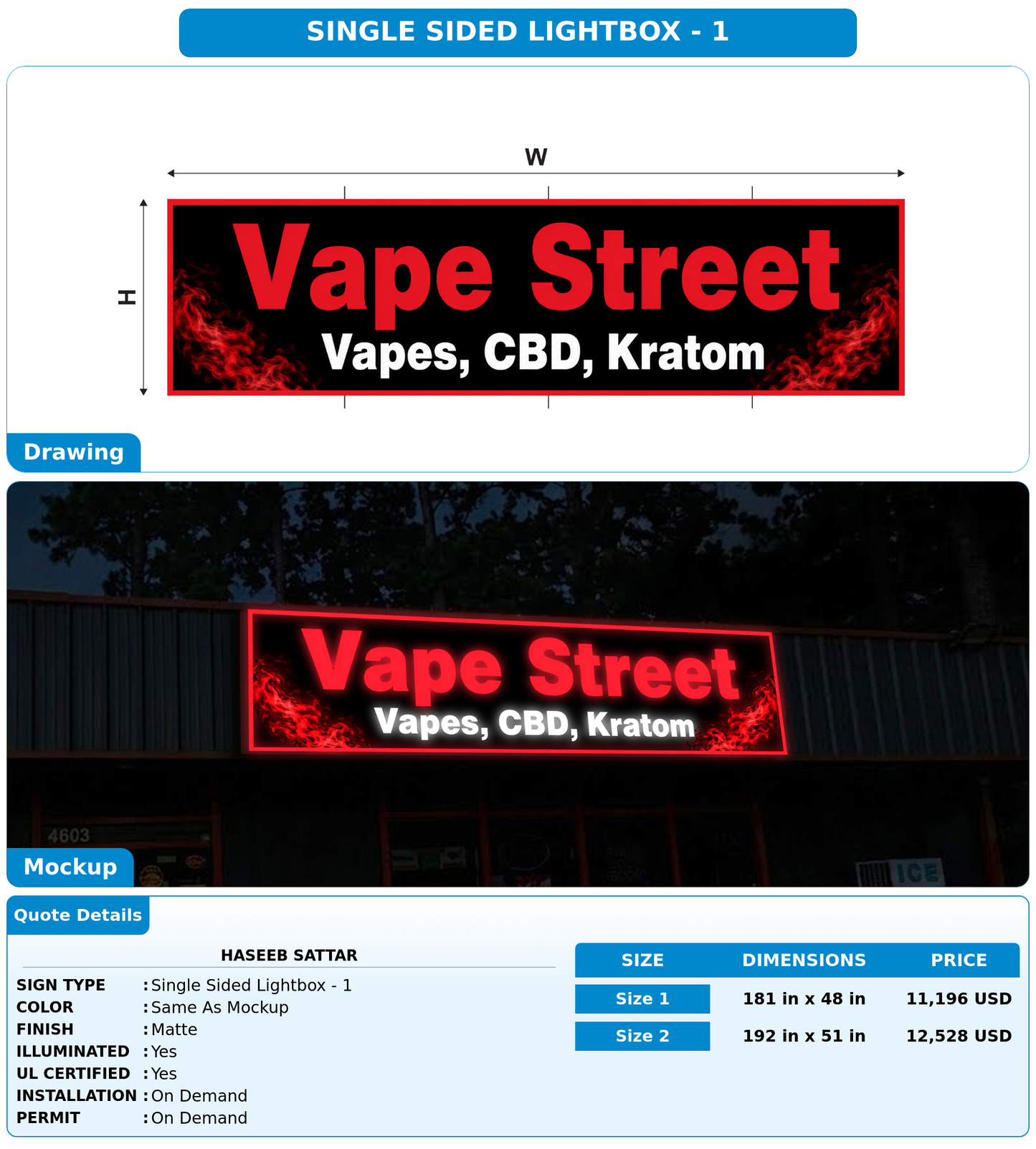 CUSTOM MOCKUP SIGN FOR Haseeb Sattar