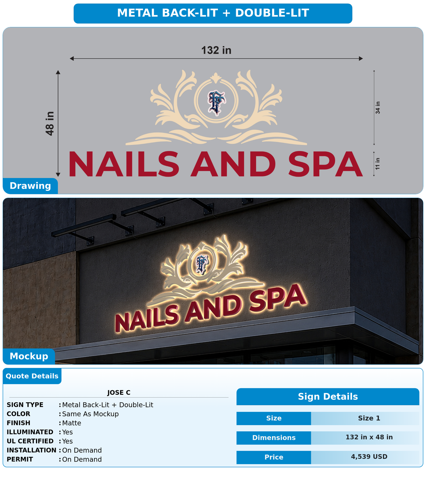 CUSTOM MOCKUP SIGN FOR Jose C