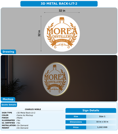 CUSTOM MOCKUP SIGN FOR CHARLES NOBLE