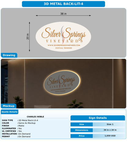 CUSTOM MOCKUP SIGN FOR CHARLES NOBLE