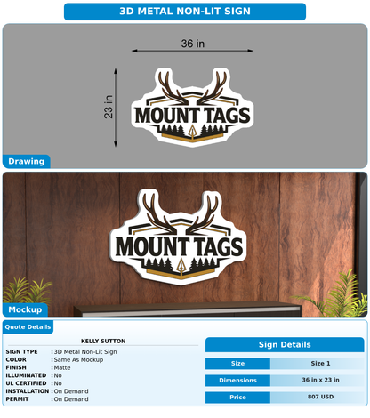 CUSTOM MOCKUP SIGN FOR Kelly Sutton