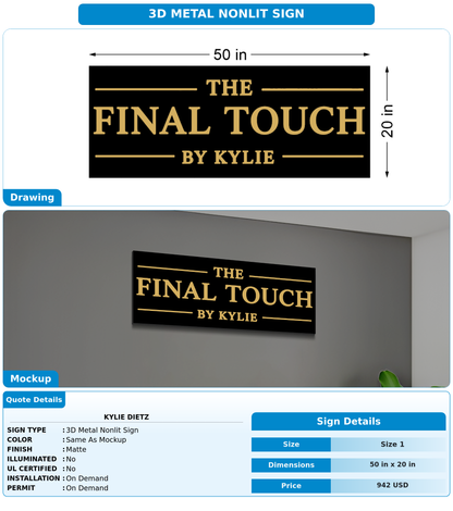 CUSTOM MOCKUP SIGN FOR Kylie Dietz
