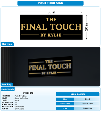 CUSTOM MOCKUP SIGN FOR Kylie Dietz