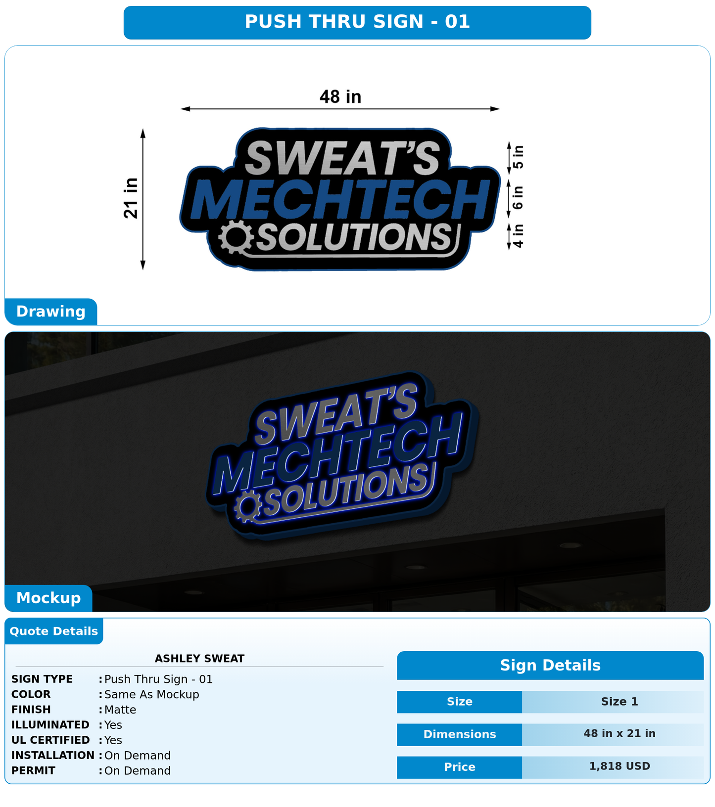 CUSTOM MOCKUP SIGN FOR Ashley Sweat