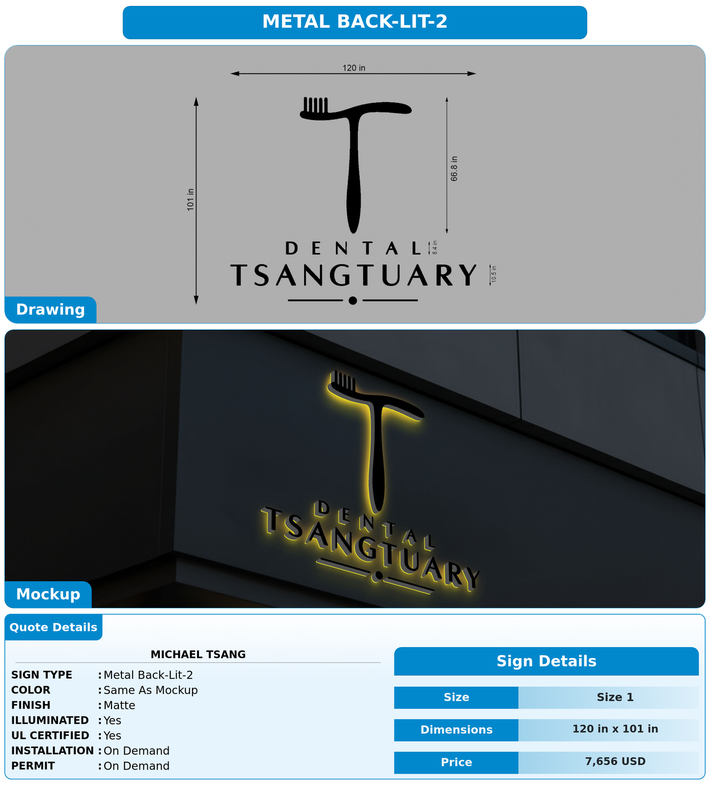 CUSTOM MOCKUP SIGN FOR Michael Tsang
