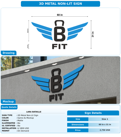 CUSTOM MOCKUP SIGN FOR Lara Bataille