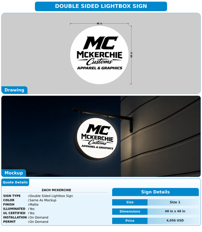 CUSTOM MOCKUP SIGN FOR Zach Mckerchie