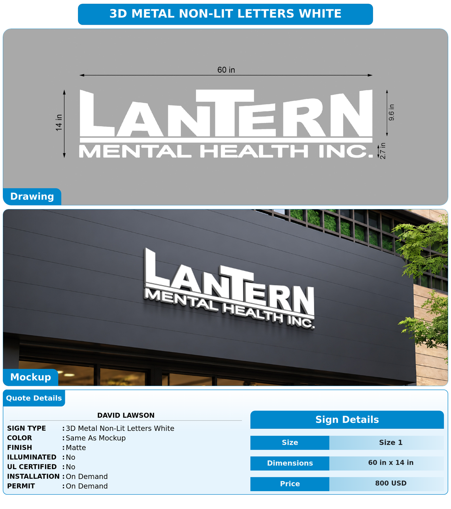 CUSTOM MOCKUP SIGN FOR David Lawson