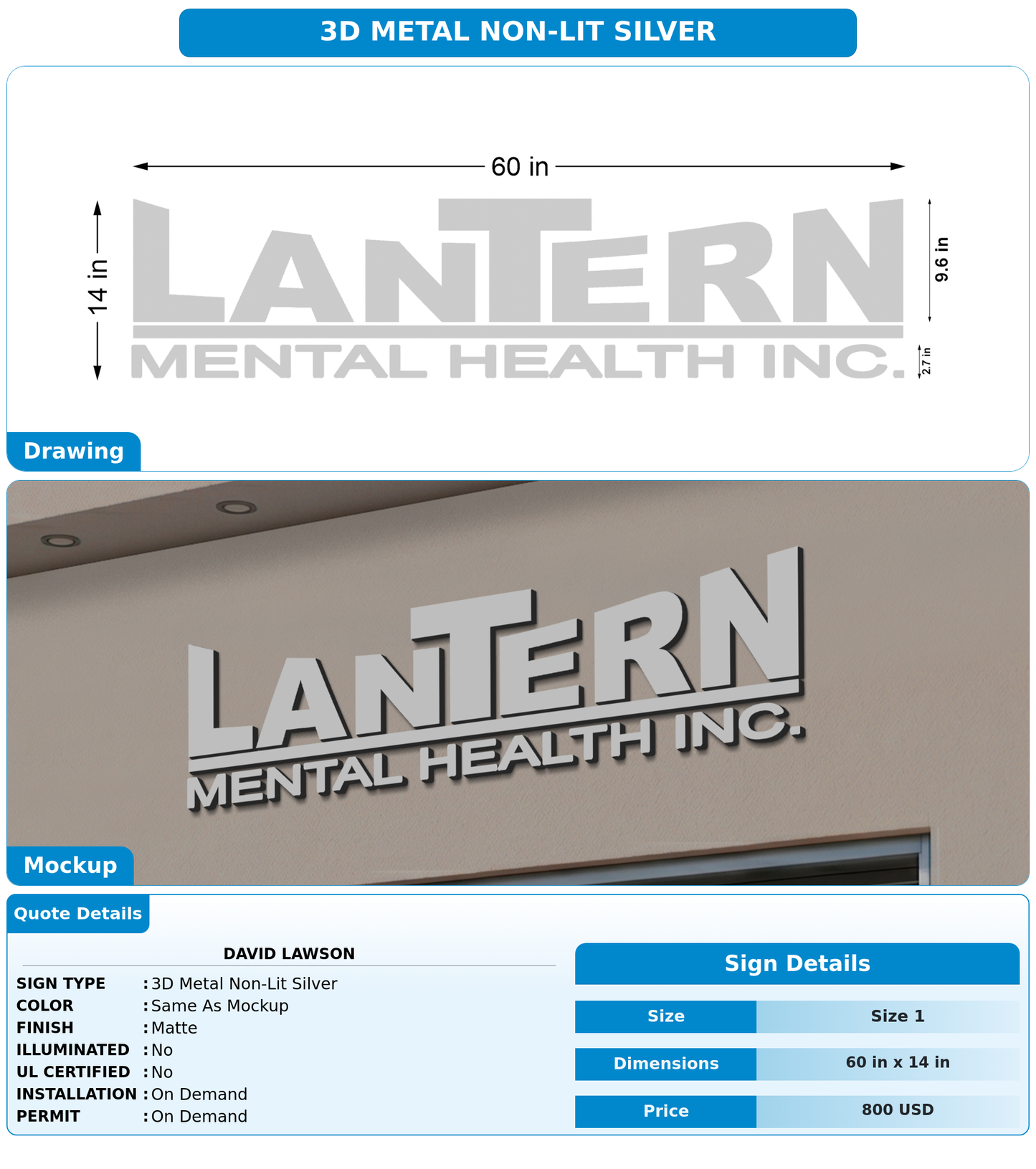 CUSTOM MOCKUP SIGN FOR David Lawson