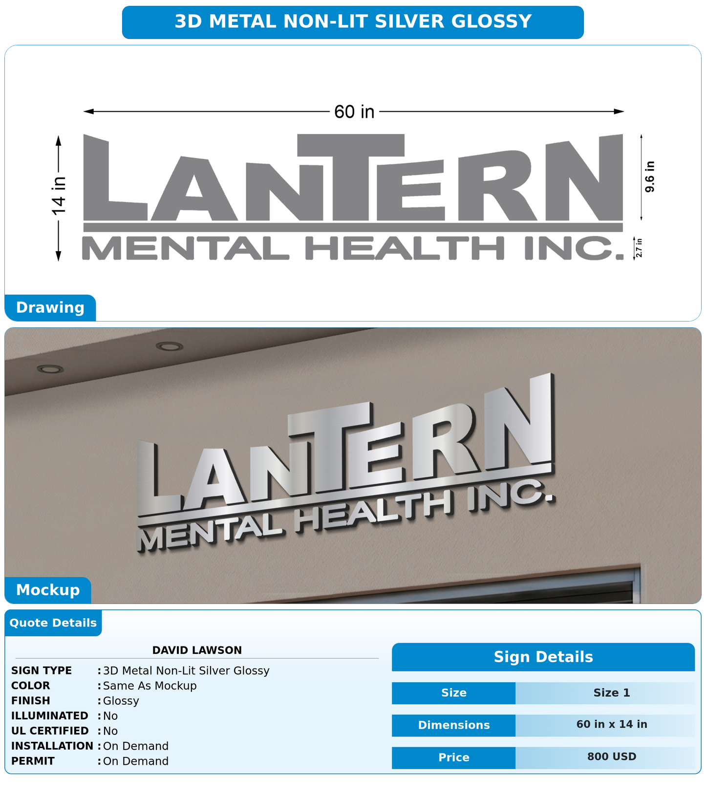 CUSTOM MOCKUP SIGN FOR David Lawson