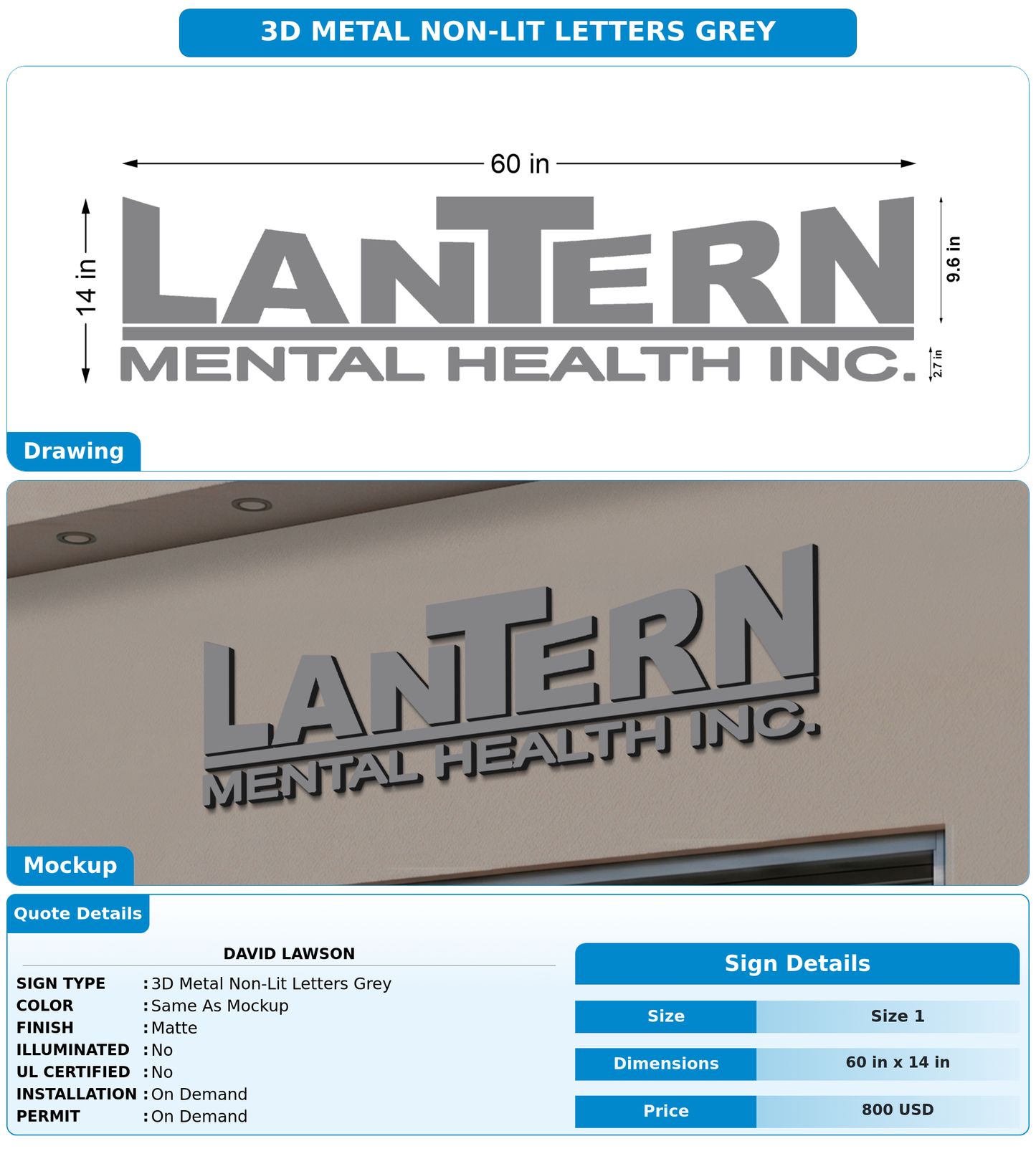 CUSTOM MOCKUP SIGN FOR David Lawson