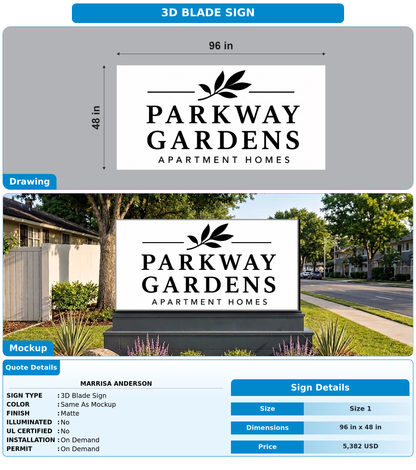 CUSTOM MOCKUP SIGN FOR Marrisa Anderson