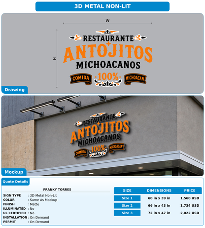 CUSTOM MOCKUP SIGN FOR franky Torres