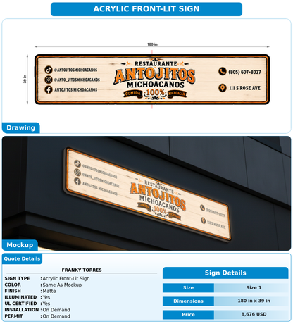 CUSTOM MOCKUP SIGN FOR franky Torres