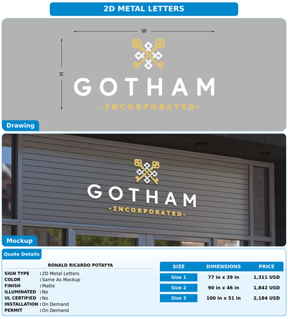 CUSTOM MOCKUP SIGN FOR Ronald Ricardo Potayya