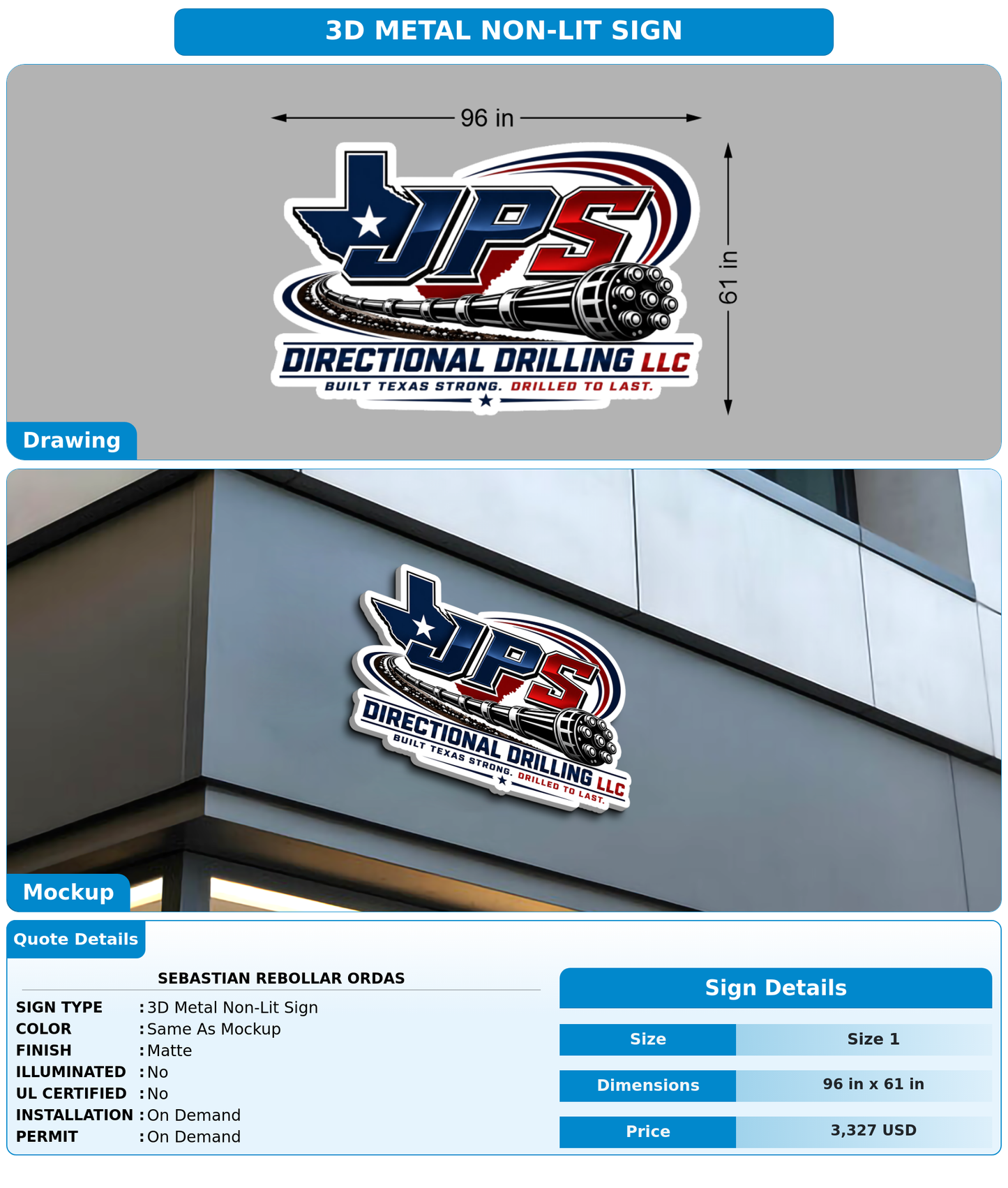 CUSTOM MOCKUP SIGN FOR Sebastian Rebollar Ordas