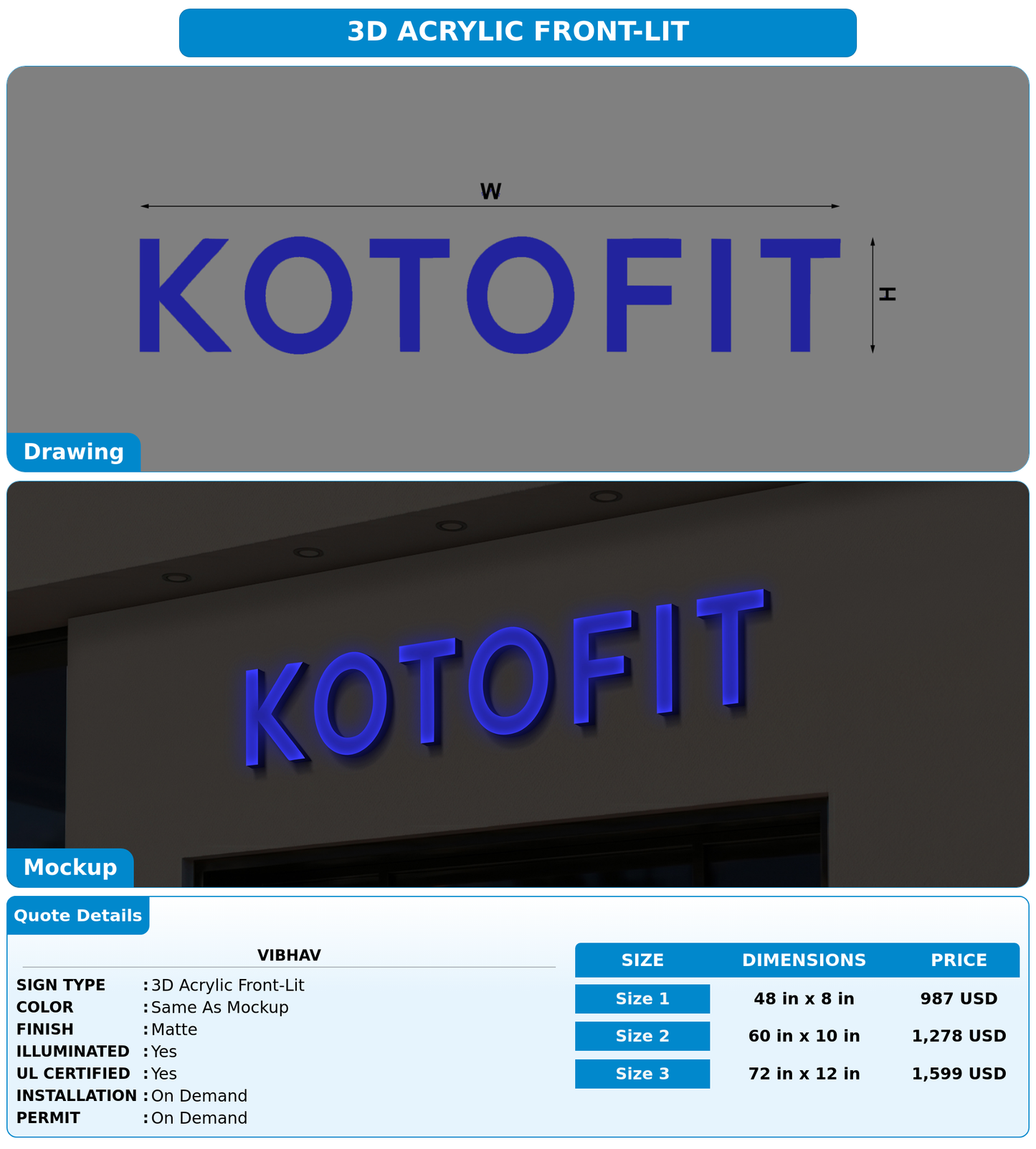 CUSTOM MOCKUP SIGN FOR Vibhav