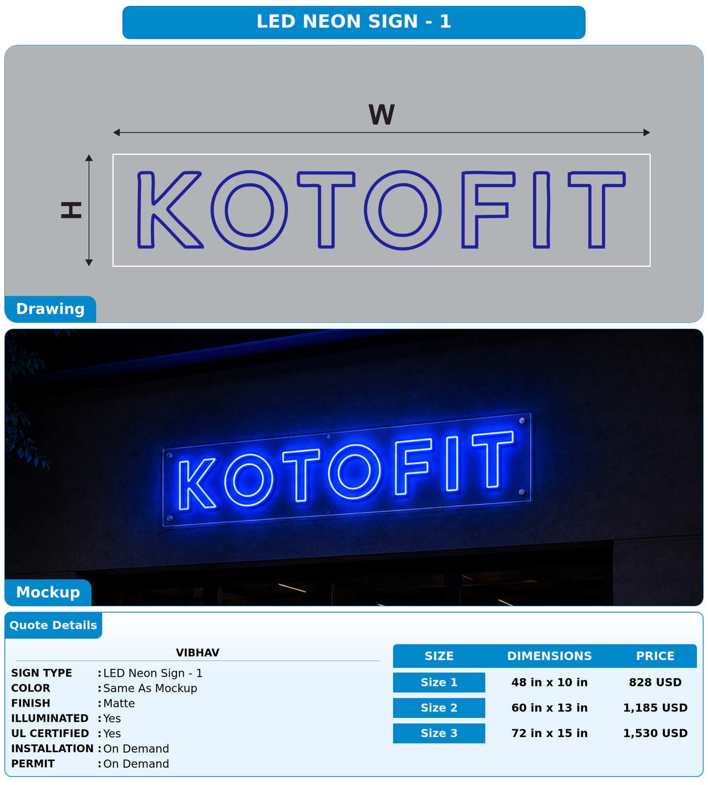 CUSTOM MOCKUP SIGN FOR Vibhav