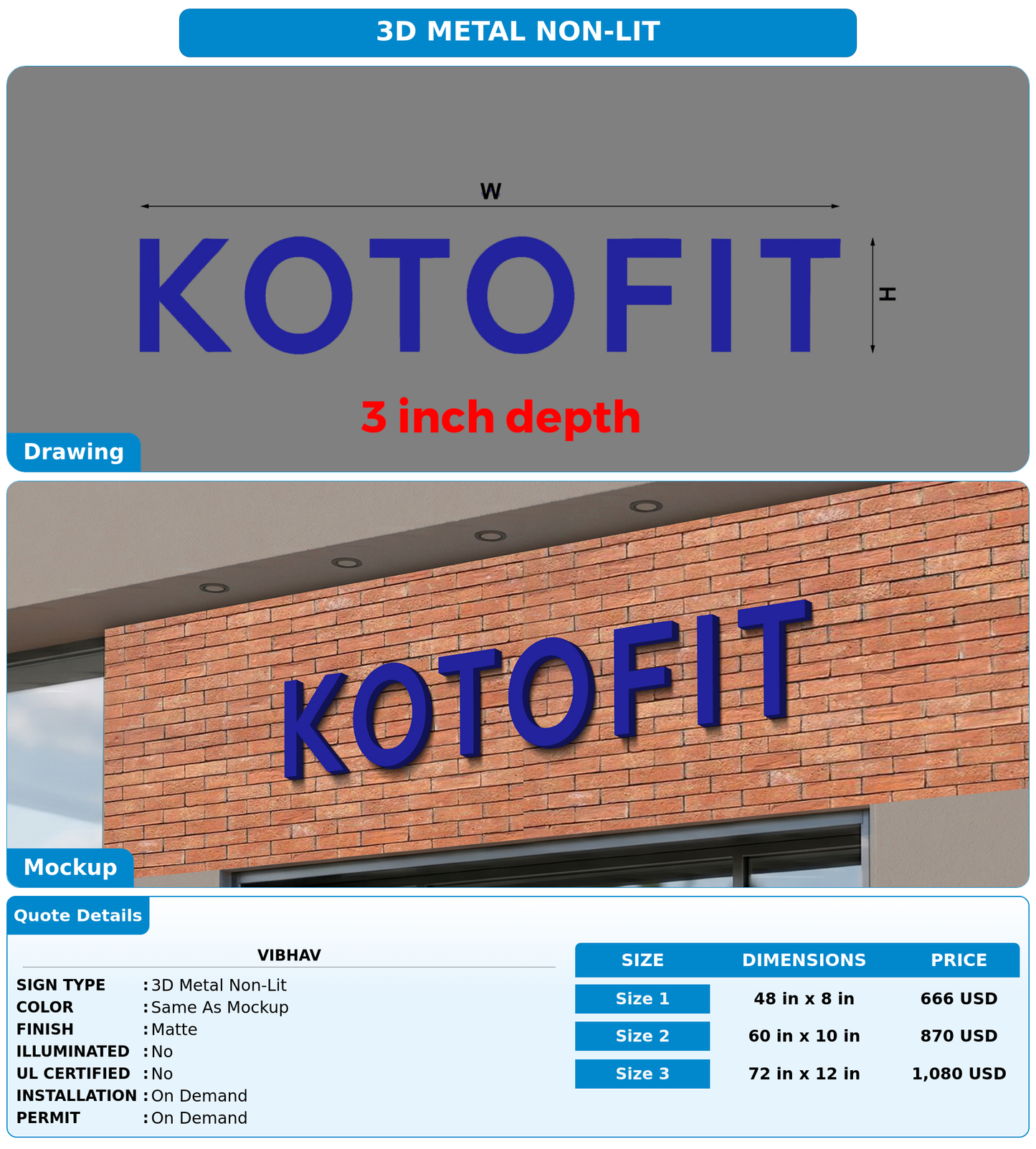 CUSTOM MOCKUP SIGN FOR Vibhav