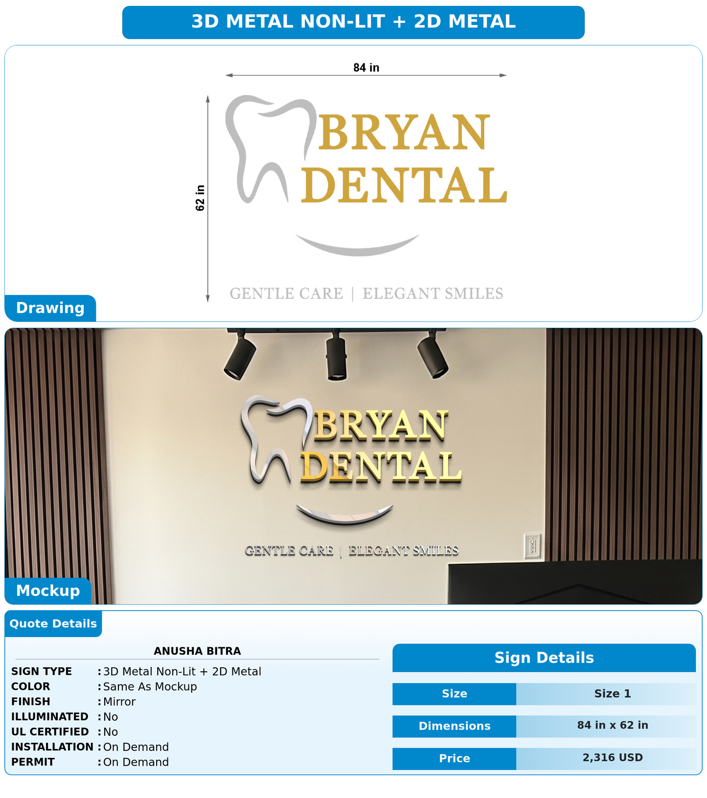 CUSTOM MOCKUP SIGN FOR Anusha Bitra