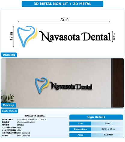 CUSTOM MOCKUP SIGN FOR Navasota Dental