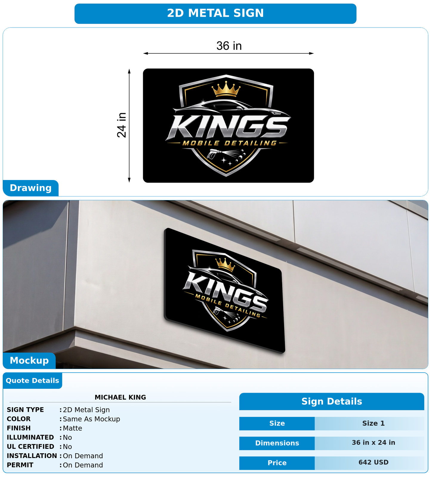CUSTOM MOCKUP SIGN FOR Michael King