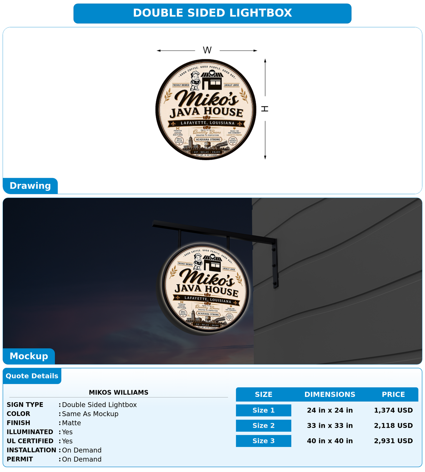 CUSTOM MOCKUP SIGN FOR Mikos Williams